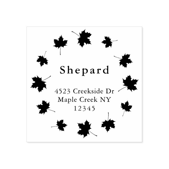 namn returadress av familjen gräns anpassningsbar stämpel (Tryck)