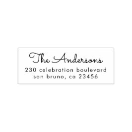 Namn-Returadress för enkel Anpassningsbar i skript Stämpel