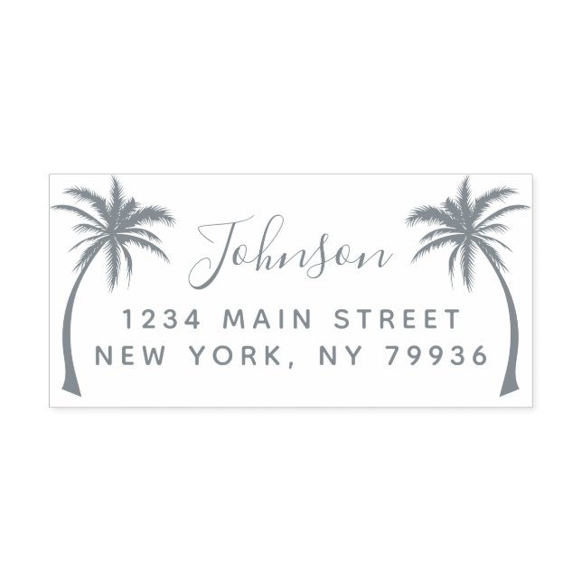 Namn Returadress för Handflatan Träd-skript Självfärgande Stämpel (Design)