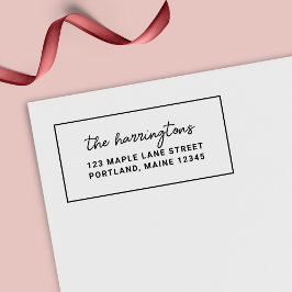 Namn Returadress för Snyggt-skript i gräns Självfärgande Stämpel