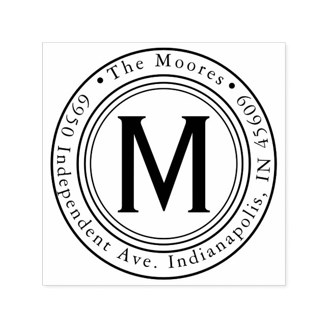 Namn Returadress Self-Inking Frimärke Självfärgande Stämpel (Design)