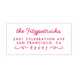 Namn-Returadressen för anpassningsbar SvepScript-f Självfärgande Stämpel