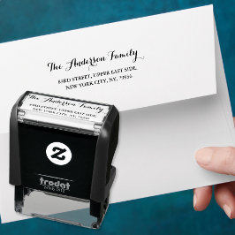 Namn-Returadressen för enkel Elegant i skriptfamil Självfärgande Stämpel