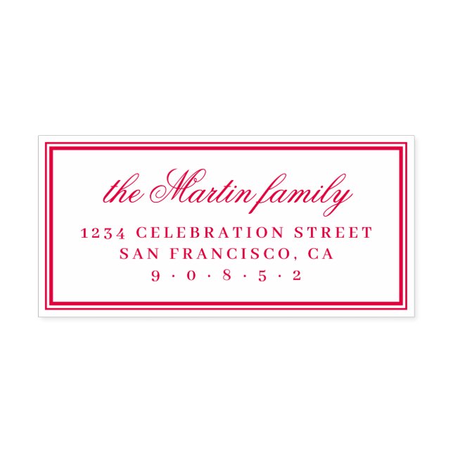 Namn-Returadressen för enkel Elegant Självfärgande Stämpel (Design)