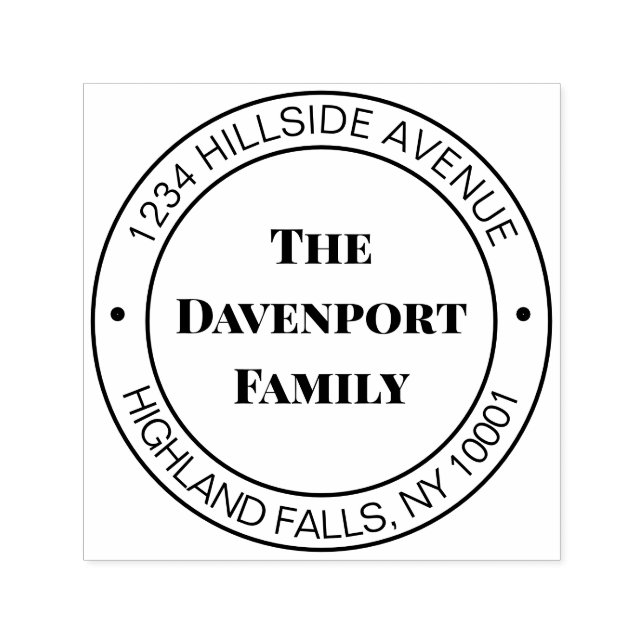 Namn-Returadressen för enkel Elegant Självfärgande Stämpel (Design)