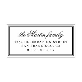 Namn-Returadressen för enkel Elegant Stämpel