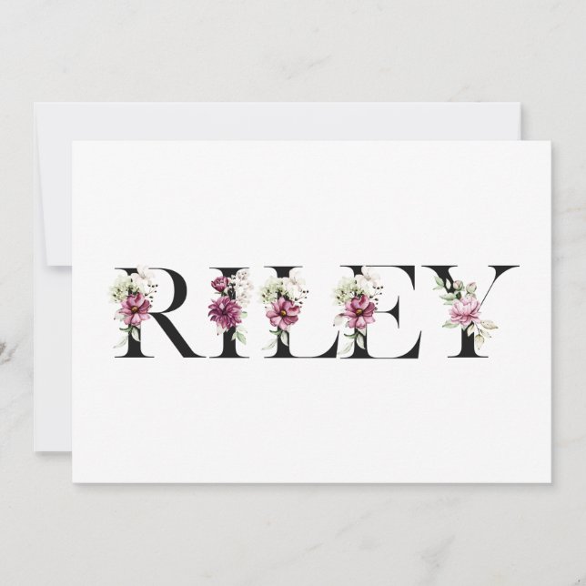 Namn Riley Inbjudningar (Framsida)