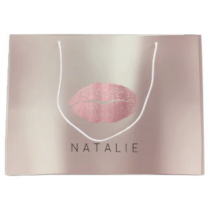 Namn Ro Guld Rosa Pearl Kiss Läppar favor Gift
