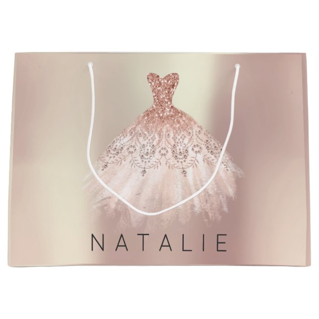 Namn Ro  Pearl Rosa Dress Glitter Princess (Framsidan)