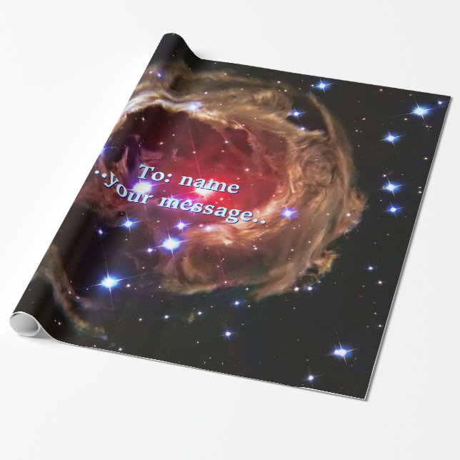 Namn röd Supergiant stjärna Monocerotis, rymden Presentpapper (Utrullad)