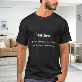 Namn roligt, födelsedagsmmyten t shirt