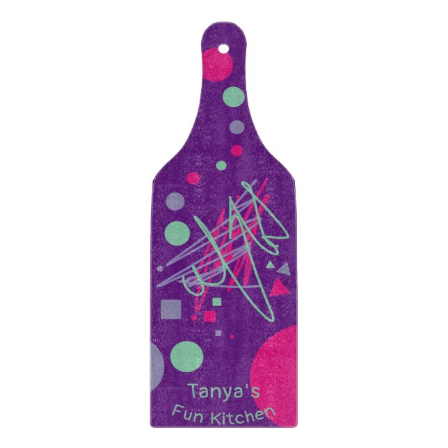 Namn Roligt Kitchen Medley Shapes Rosa Lila Teal (Framsidan)