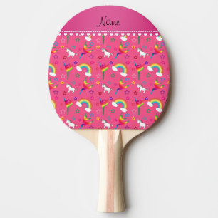 Namn rosa gymnastik, regnbågsunicorns pingisracket