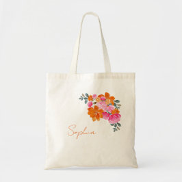 Namn Rosa Orange Möhippa Bachelorette Favor Tygkasse