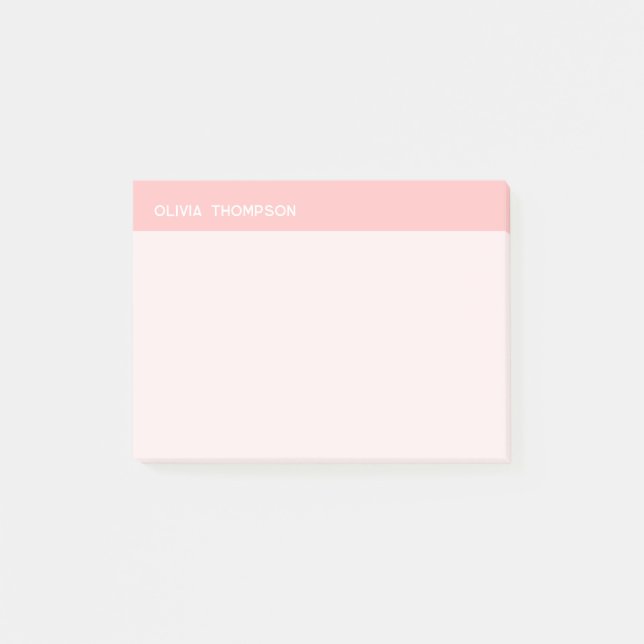 Namn Rosa Sticky Post-it Block (Framsida)