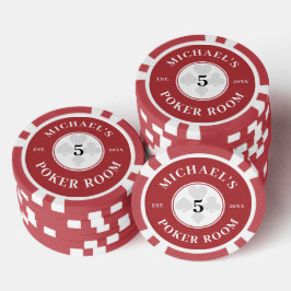 Namn Rött och vitt Las Vegas-namn Poker Marker