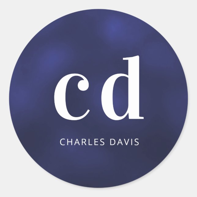 Namn Runt Klistermärke (Framsida)