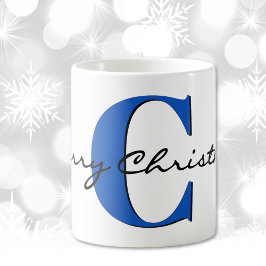 Namn, september safirblå | God Jul Kaffemugg