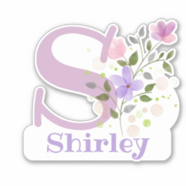 Namn Shirley med bokstaven S dekal utskärning