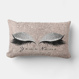 Namn Silver Svarta Öga, svart Glitter, elfte makeu Lumbarkudde