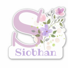 Namn Siobhan med bokstaven S dekal utskärning