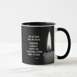 Namn ska vara prins of Peace Bible Verse Mugg