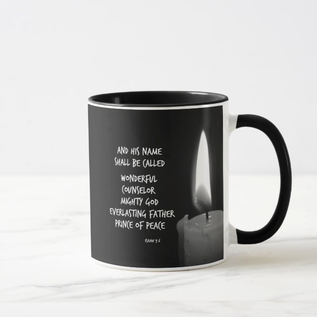 Namn ska vara prins of Peace Bible Verse Mugg (Höger)