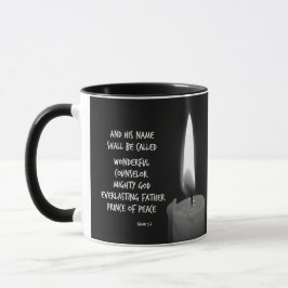 Namn ska vara prins of Peace Bible Verse Mugg