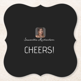 Namn-skript för svartvit Personlig Underlägg Papper