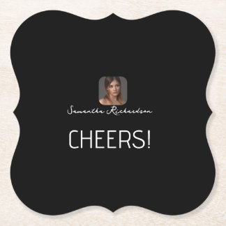 Namn-skript för svartvit Personlig Underlägg Papper