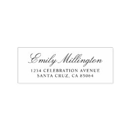 Namn-skriptReturadress med enkel Elegant Stämpel