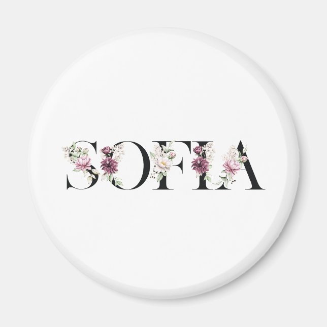 Namn Sofia. Magnet (Framsidan)