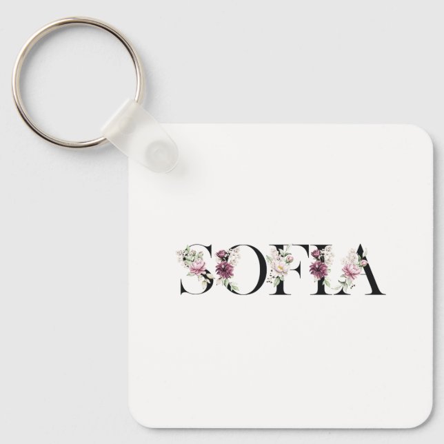 Namn Sofia. Nyckelring (Framsida)