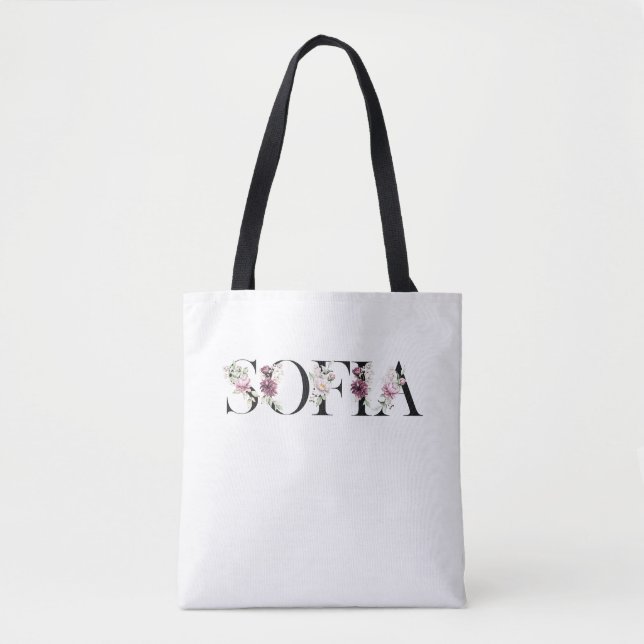 Namn Sofia. Tygkasse (Framsida)