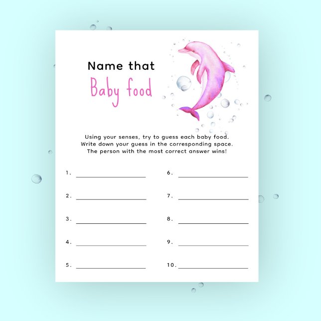 Namn som baby mat - nautiskt babyduschspel (Skapare uppladdad)