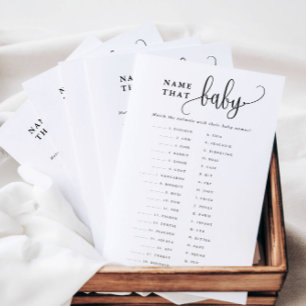Namn som Baby matchar det Pappra spelkortet Flygblad