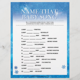 Namn som Baby Sång [Snöblått] Brevhuvud
