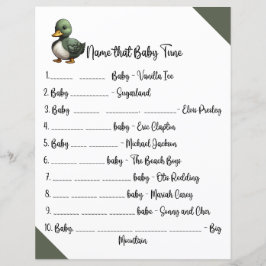 Namn som Baby Tune Baby Shower Game