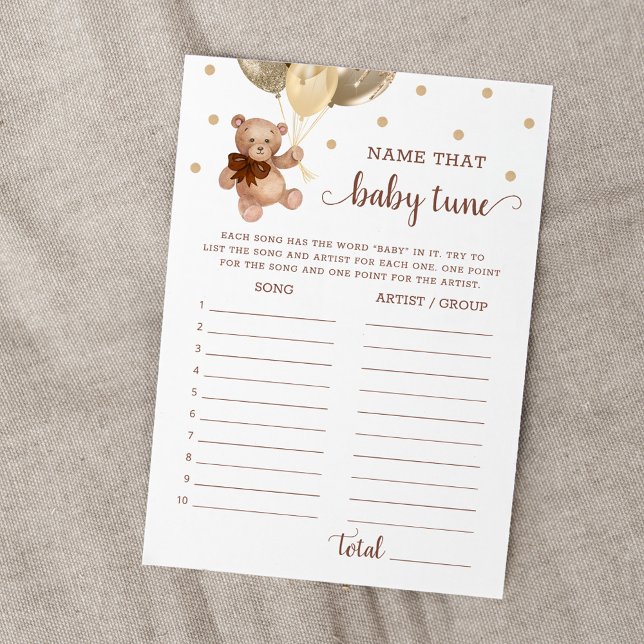Namn som Baby Tune babykläder, Nalle Card Inbjudningar (Skapare uppladdad)