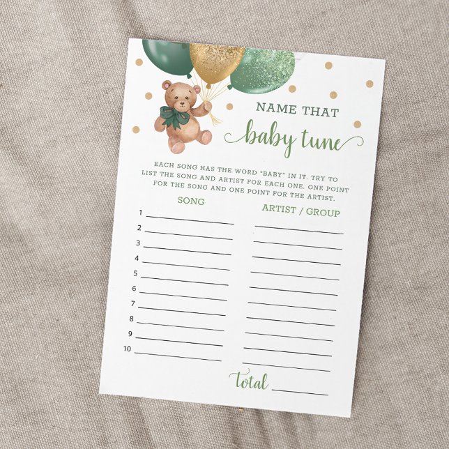 Namn som Baby Tune babykläder, Nalle Card Inbjudningar (Skapare uppladdad)