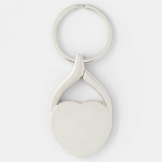 Namn som börjar med A Twisted Heart Silverfärgad Nyckelring