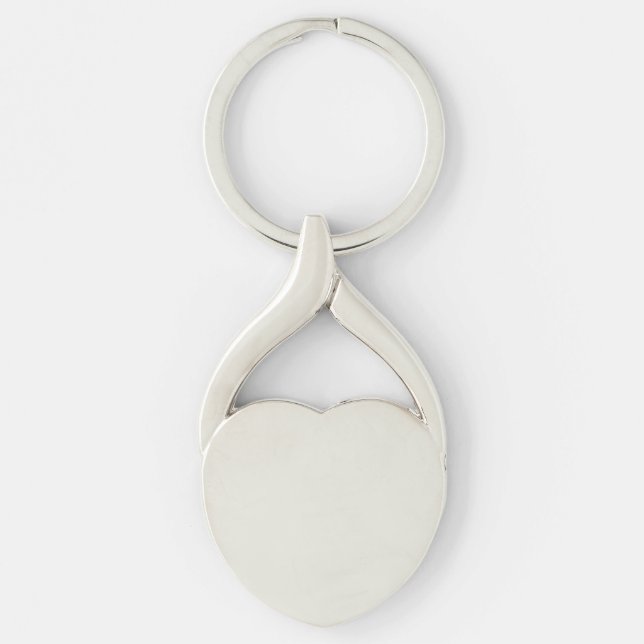 Namn som börjar med A Twisted Heart Silverfärgad Nyckelring (Baksida)