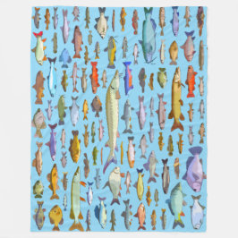 Namn som fiskar i sportfiskare fleecefilt