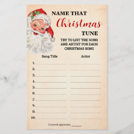 Namn som jultomtkortet Tune Flygblad