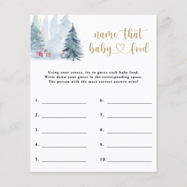 Namn som matar baby - babyduschspel (Framsida)