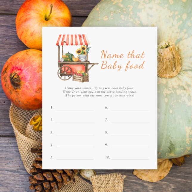 Namn som matar baby - Pumpkin babydusch (Skapare uppladdad)