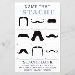 Namn som mustache Game, Blue, Grått Flygblad