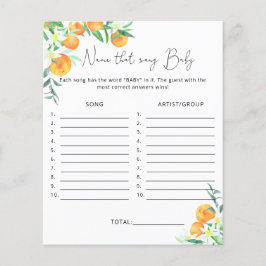 Namn som sång \ Little cutie babyduschspel