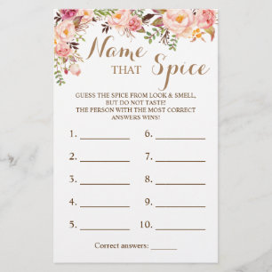 Namn som Spar Rosa Blommigt-spelkort Flygblad