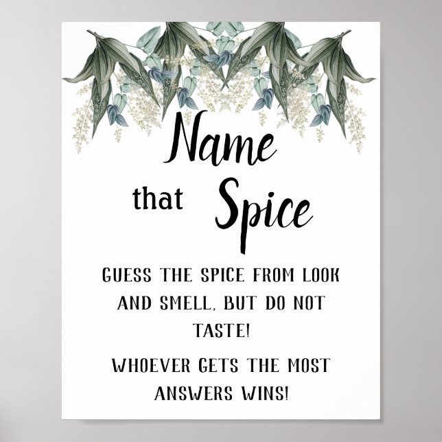 Namn som Spice Flowers - Signera Poster (Framsidan)